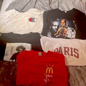 Hypebeast Travis Scott DMX Stussy Lil Baby Champion t-shirt pack Great Condition